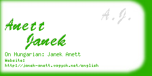 anett janek business card